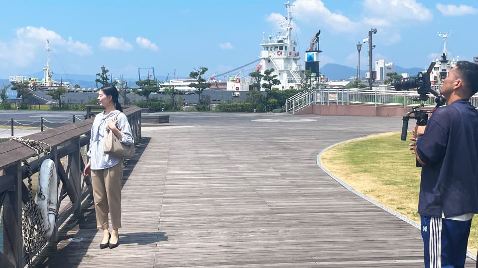 呉でのロケの様子