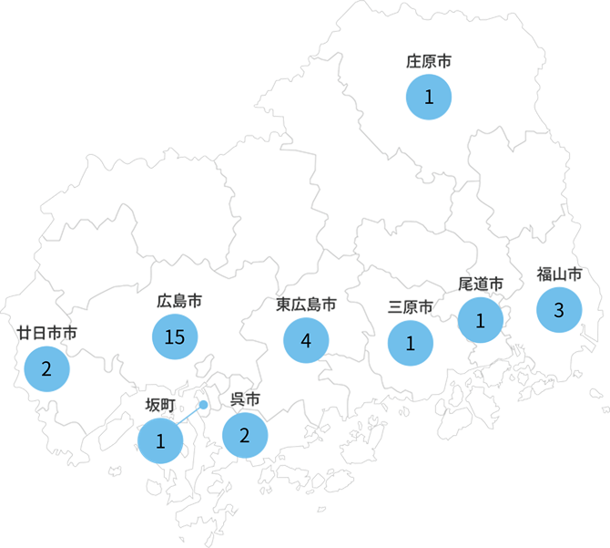 広島県の地図
