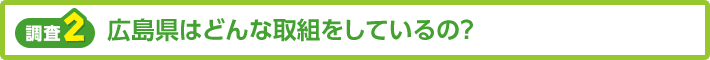 【調査2】広島県はどんな取組をしているの？