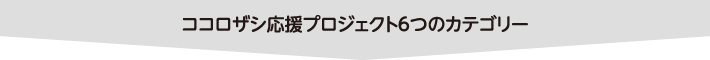 ココロザシ応援プロジェクト6つのカテゴリー