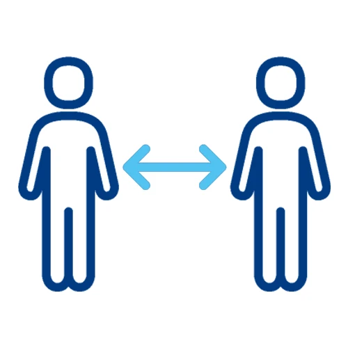 人との距離をとる