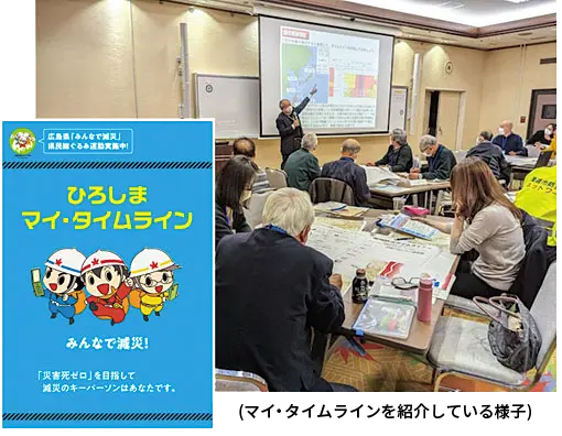 マイタイムラインを紹介している様子