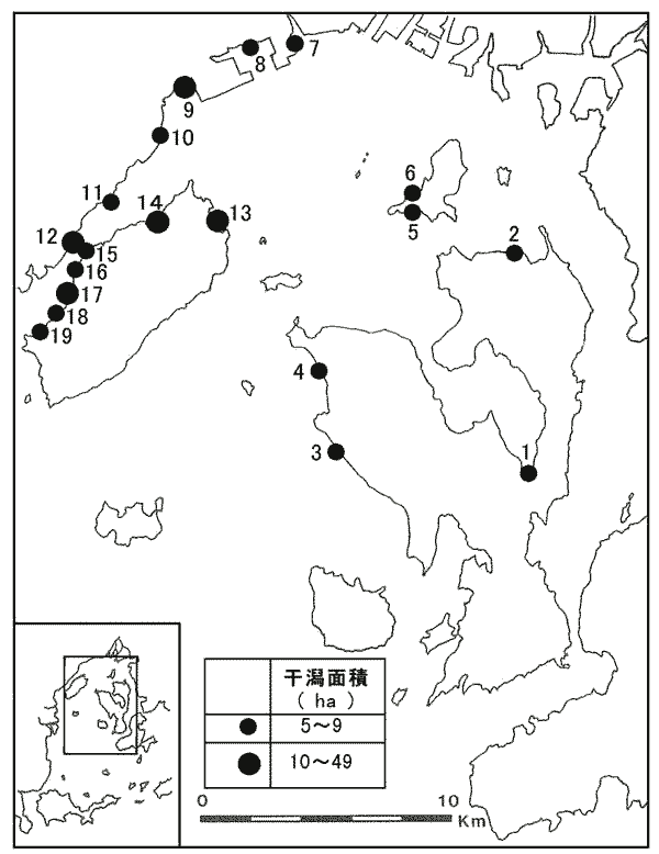 西部海域の地図