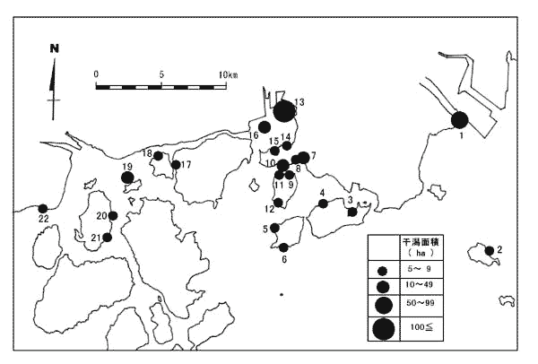 東部海域の地図