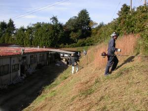 北斜面　作業中