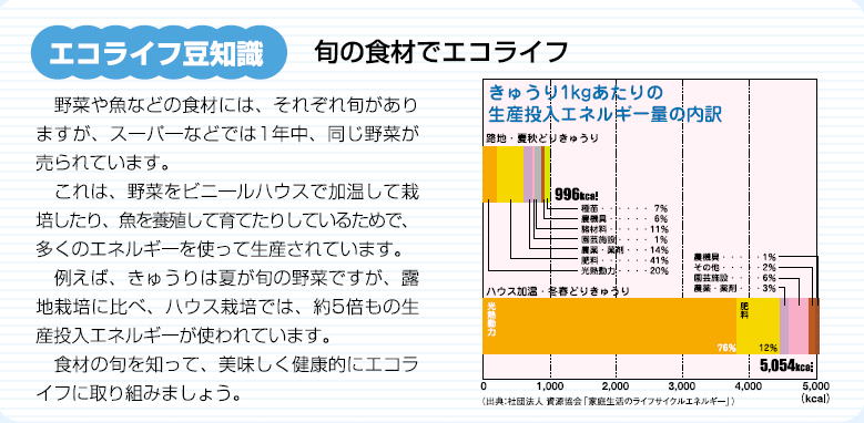 旬の素材でエコライフ