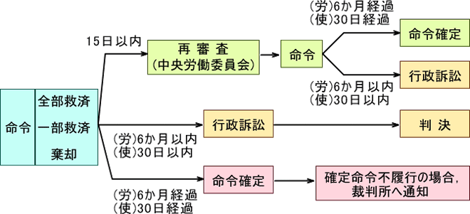 命令書交付後のフローチャート