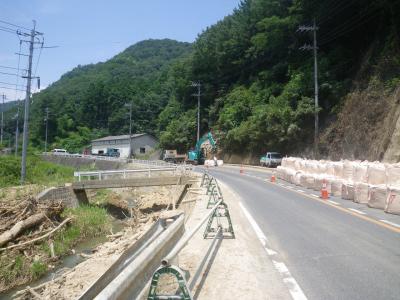 矢野安浦線の啓開状況の様子（その１）