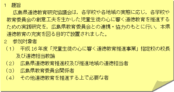 １趣旨・２参加対象者