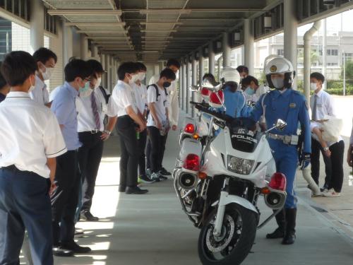 白バイの乗車体験