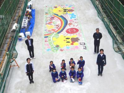 高所作業車から写した記念写真