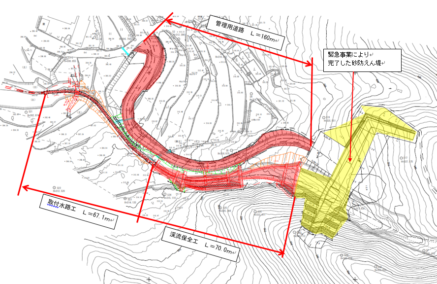 杉坂下川隣　平面図