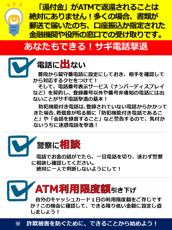 還付金詐欺の詳しい手口と対策４