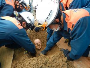 土砂災害救助訓練の写真