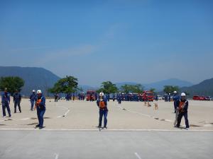 放水訓練の写真