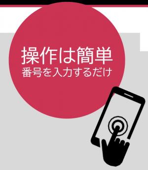 ポケット学芸員　操作は簡単　番号の入力のみ