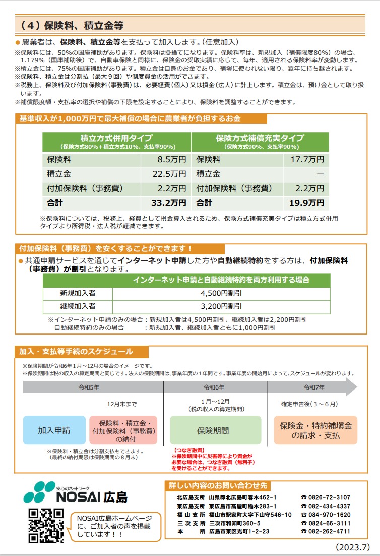 収入保険をご紹介します！（収入保険チラシ）２