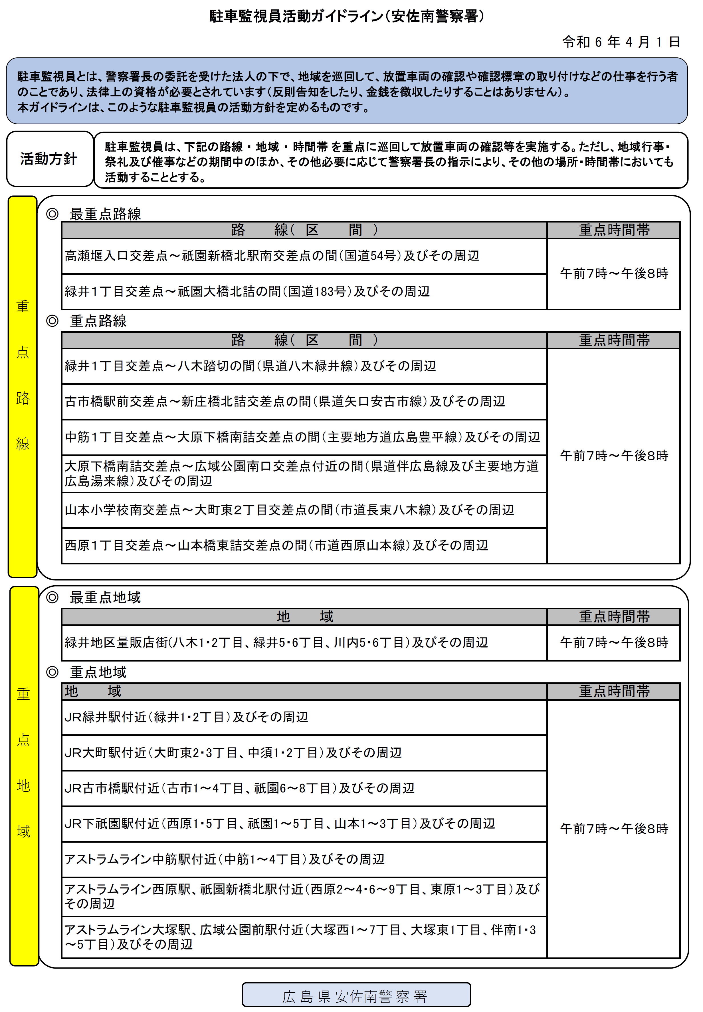 安佐南署ガイドライン