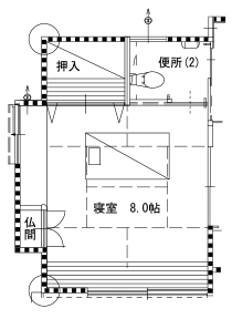 寝室の押入をトイレにの図