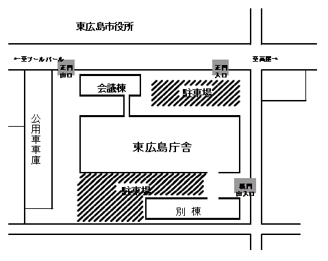 庁舎配置図のイラスト