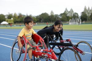 インクルーシブ・スポーツ・フェスタ広島2023体験会（車いすレーサー）