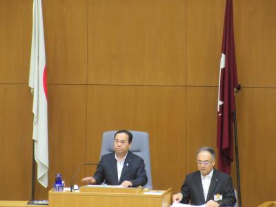 ９月定例会議長あいさつ