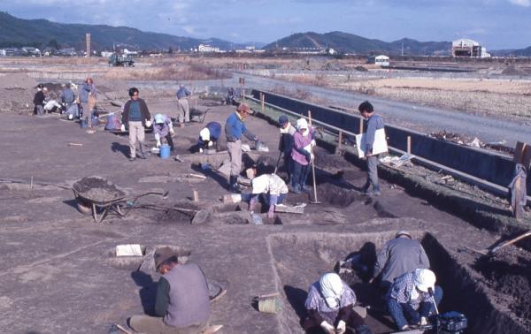 大宮遺跡の調査風景画像