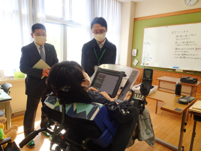 高等部の授業視察の様子