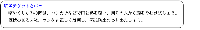咳エチケットとは