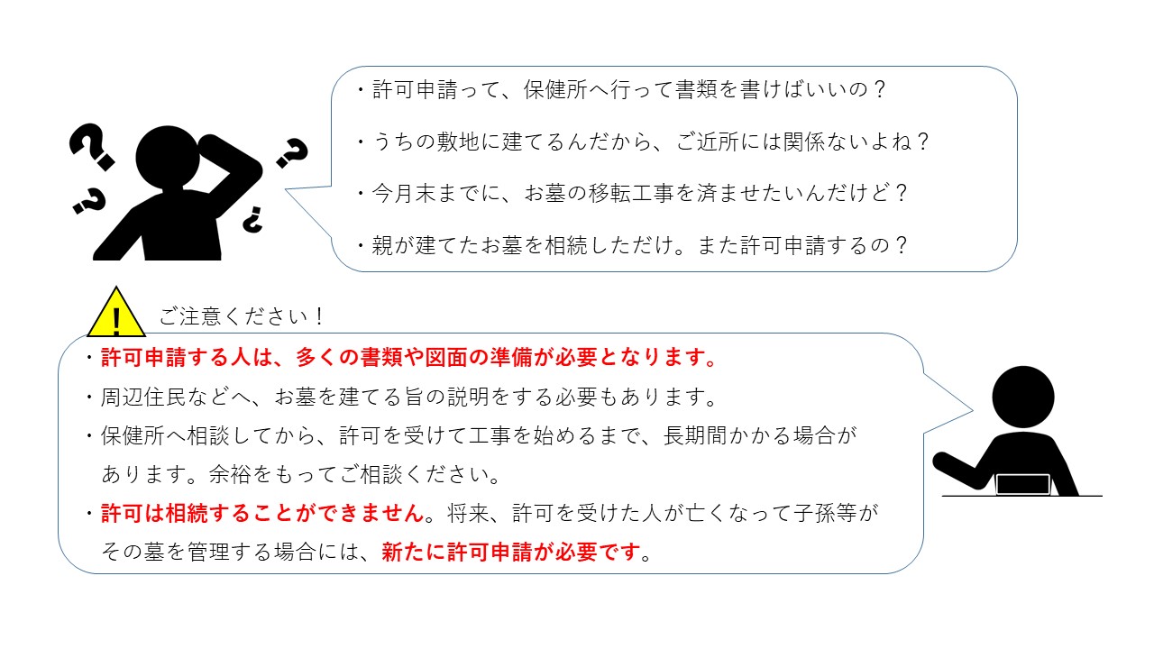 墓地を建てる時、移す時の注意事項