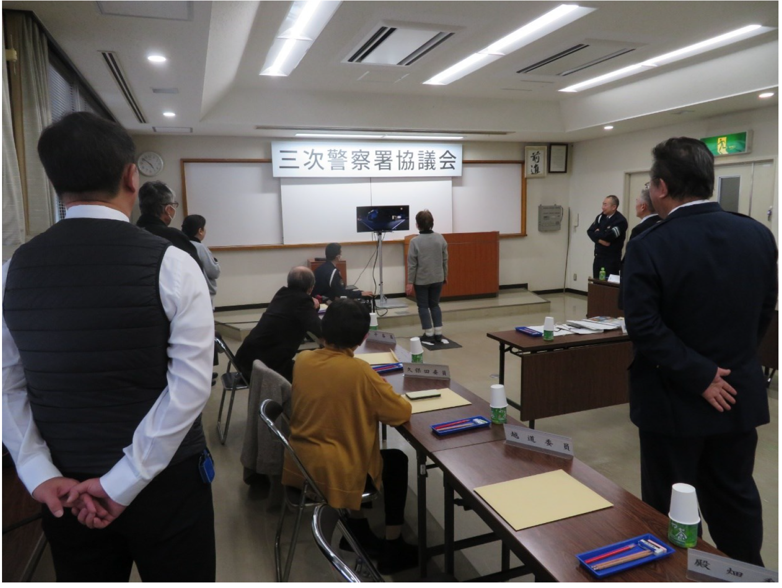 歩行シミュレータを体験する様子