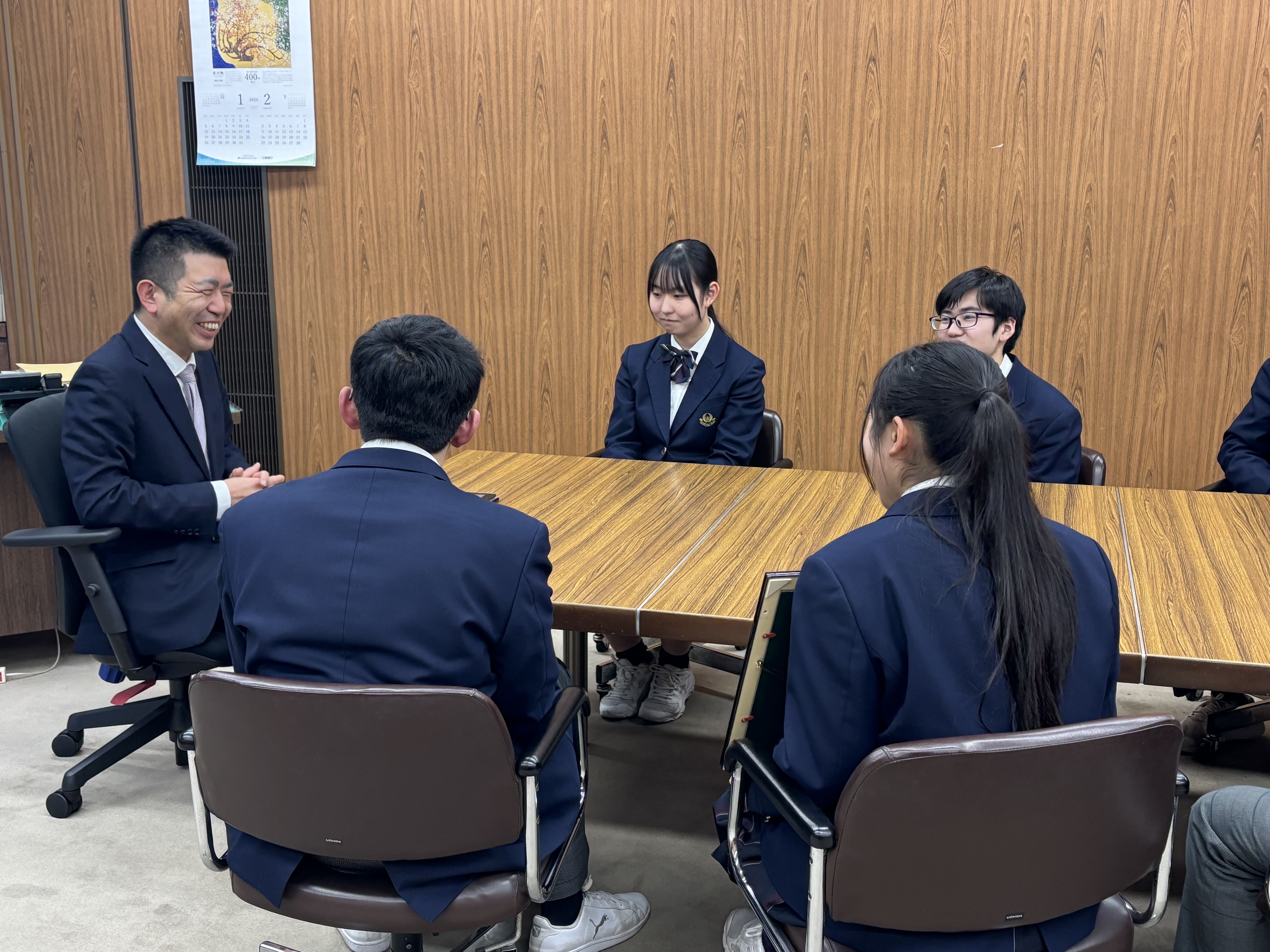 教育長と黒瀬高校生徒２