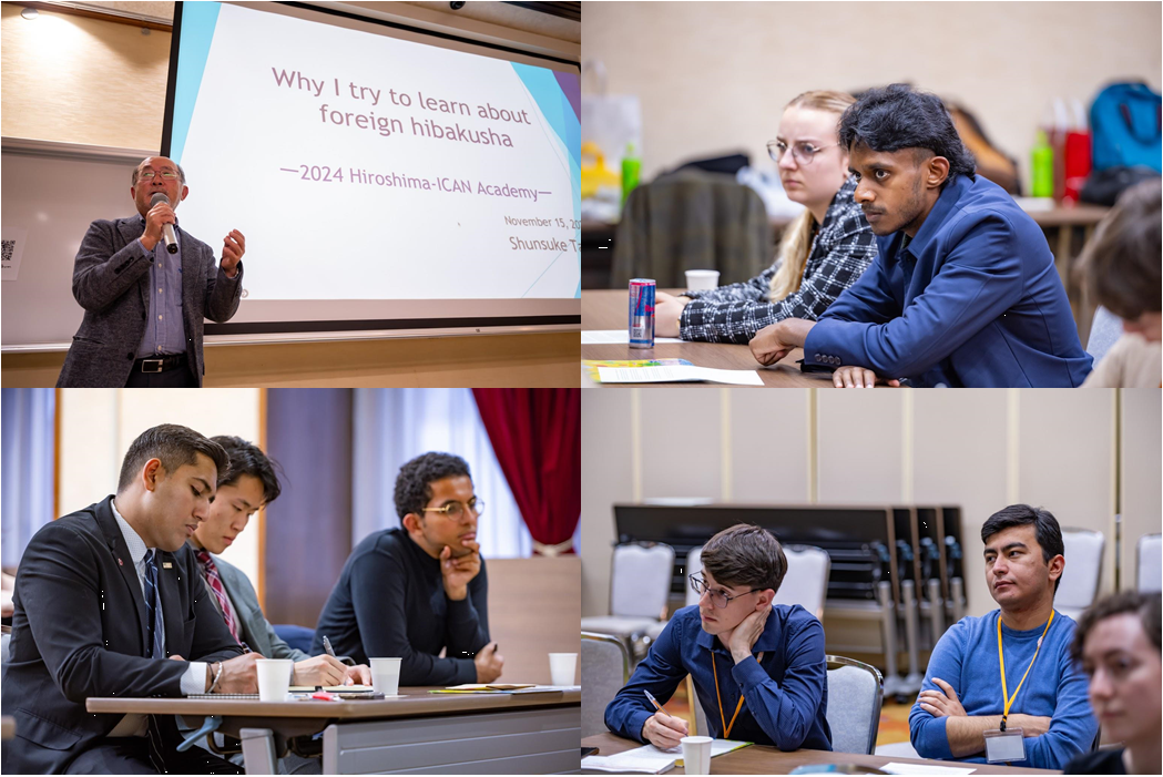 Hibakusha from abroad interacting with Mr. Taga