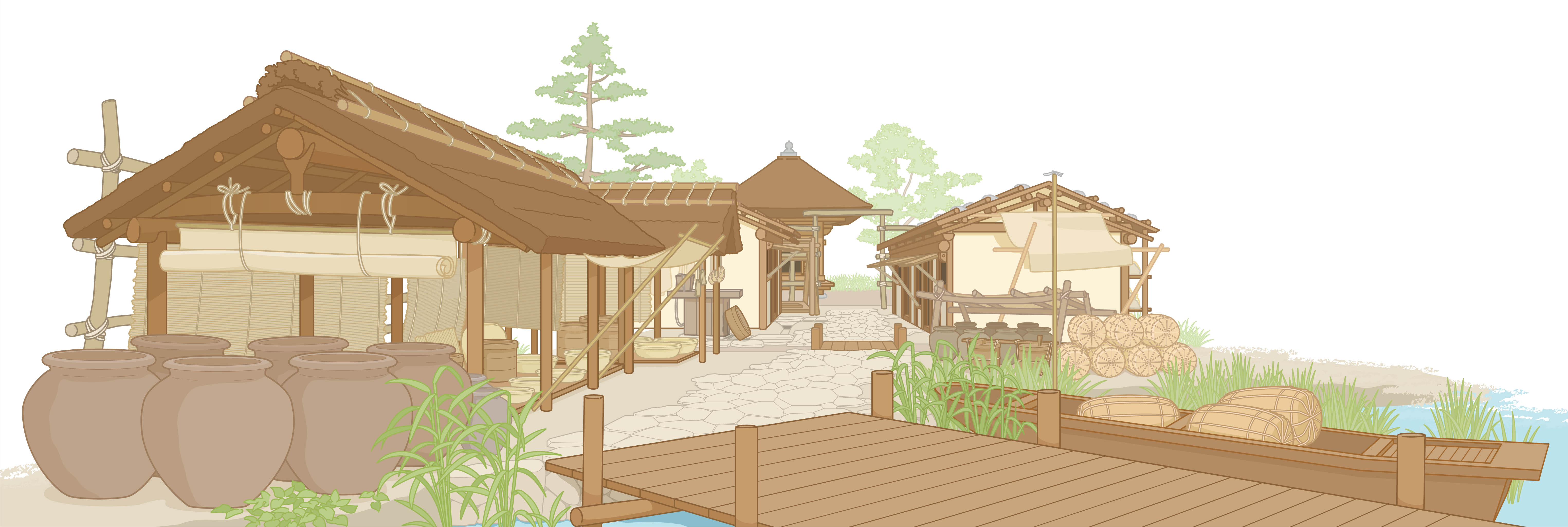 草戸千軒展示室イラスト