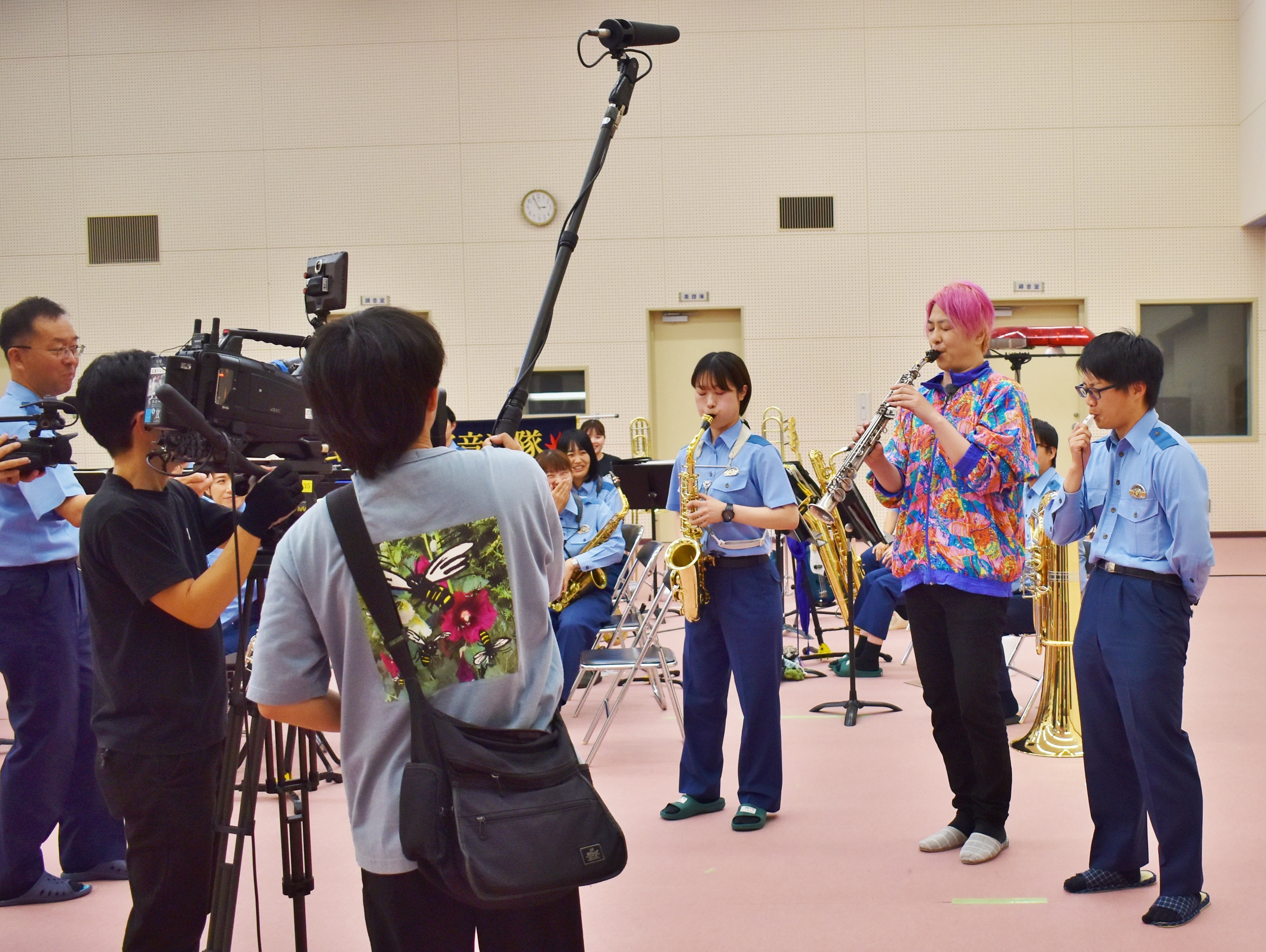 ロングトーン対決の様子