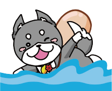 水泳をするひろしばけん