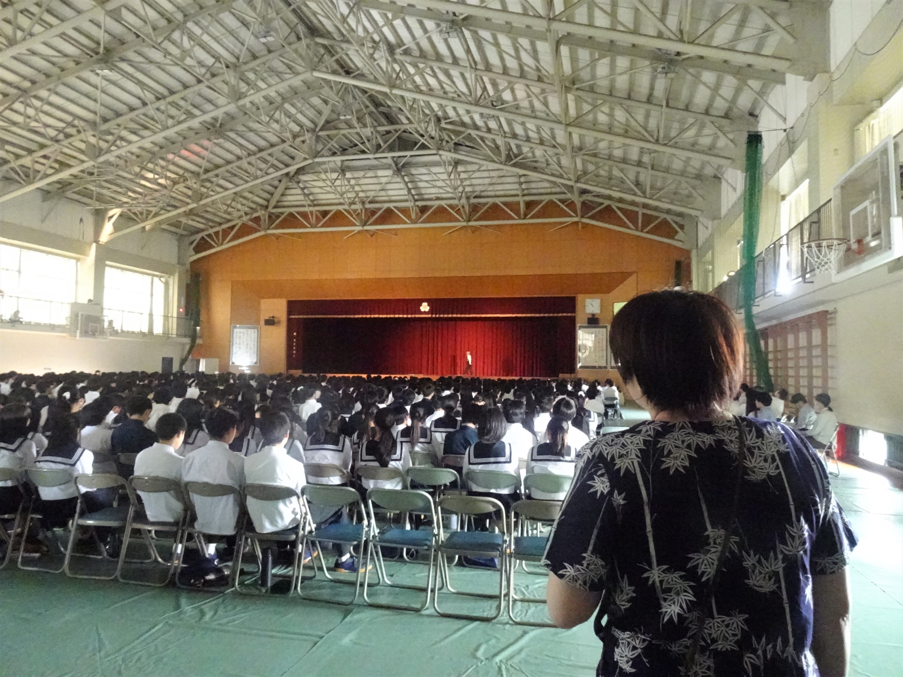 学校訪問当日は文化祭が行われていました