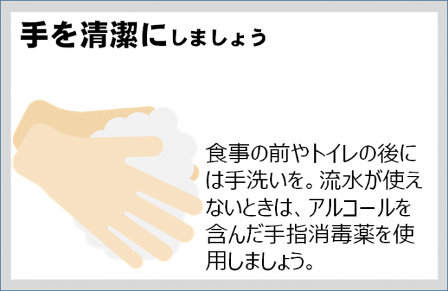 手を清潔に