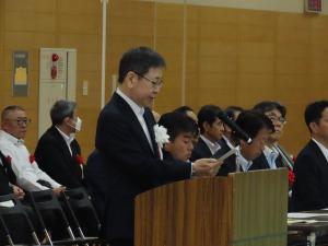 井口委員による柔道大会挨拶