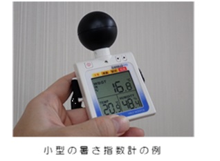 小型の暑さ指数計の例