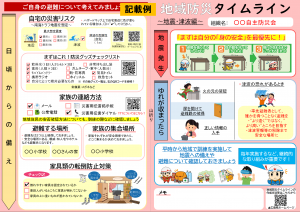地域防災タイムライン(地震・津波編)記載例