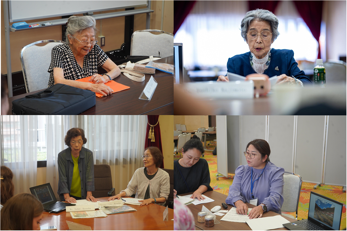 左上:近藤紘子氏、右上:梶本淑子氏、左下:笠岡貞江氏、右下:茂津目恵氏