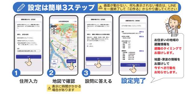 設定は簡単３ステップ