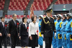 年頭部隊視閲式における部隊視閲