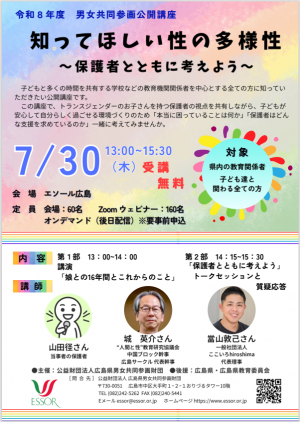 知ってほしい性の多様性チラシ