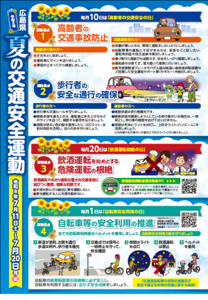 夏の全国交通安全運動チラシ（裏面）