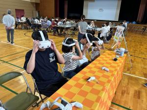 ひろしま自然災害体験ＶＲを実施している様子