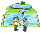 整備された水田のイラスト