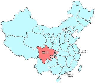 中国四川省の位置