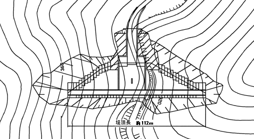 庄原ダム平面図